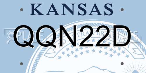 QQN22D Kansas License Plate