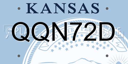 QQN72D Kansas License Plate