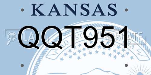 QQT951 Kansas License Plate