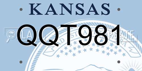 QQT981 Kansas License Plate