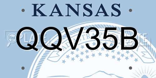 QQV35B Kansas License Plate