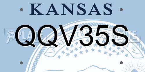 QQV35S Kansas License Plate