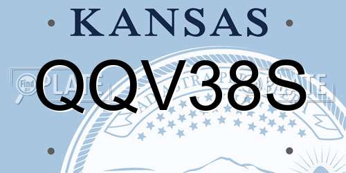 QQV38S Kansas License Plate