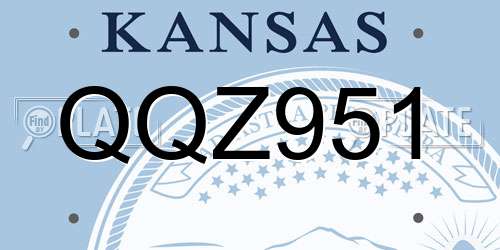 QQZ951 Kansas License Plate