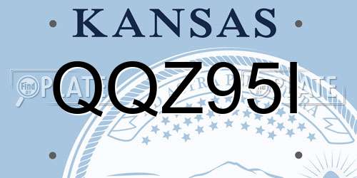 QQZ95I Kansas License Plate