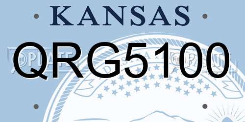 QRG5100 Kansas License Plate
