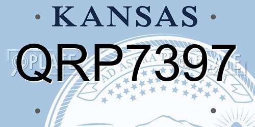 QRP7397 Kansas License Plate