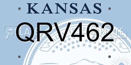 QRV462 Kansas License Plate