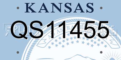 QS11455 Kansas License Plate