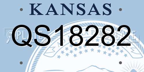 QS18282 Kansas License Plate