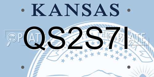 QS2S7I Kansas License Plate