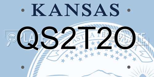 QS2T2O Kansas License Plate