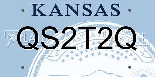 QS2T2Q Kansas License Plate