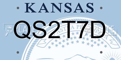QS2T7D Kansas License Plate