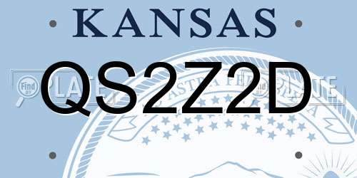 QS2Z2D Kansas License Plate