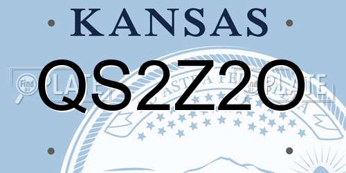 QS2Z2O Kansas License Plate