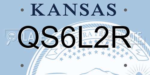 QS6L2R Kansas License Plate