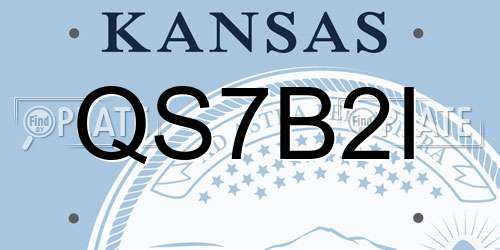 QS7B2I Kansas License Plate