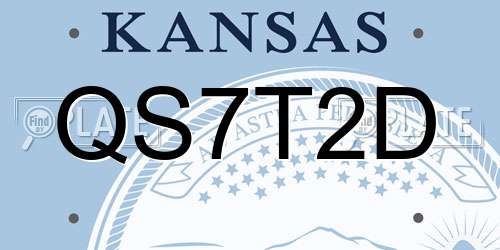 QS7T2D Kansas License Plate
