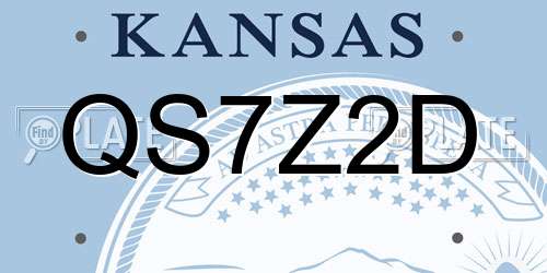 QS7Z2D Kansas License Plate