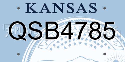 QSB4785 Kansas License Plate