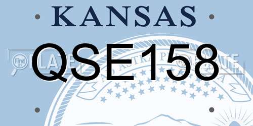 QSE158 Kansas License Plate