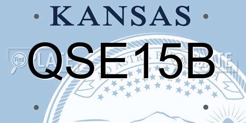 QSE15B Kansas License Plate