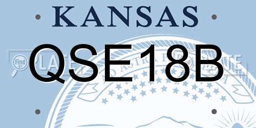 QSE18B Kansas License Plate