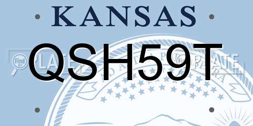 QSH59T Kansas License Plate