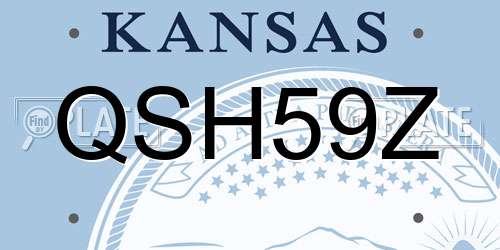 QSH59Z Kansas License Plate