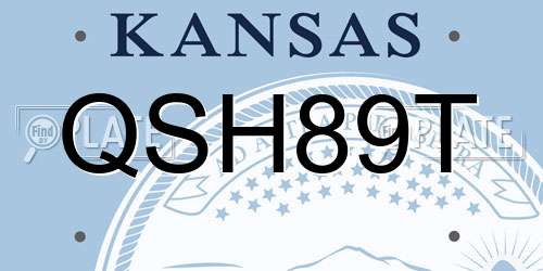 QSH89T Kansas License Plate