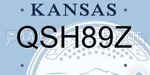 QSH89Z Kansas License Plate