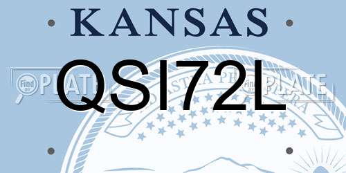 QSI72L Kansas License Plate