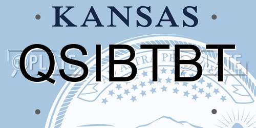 QSIBTBT Kansas License Plate