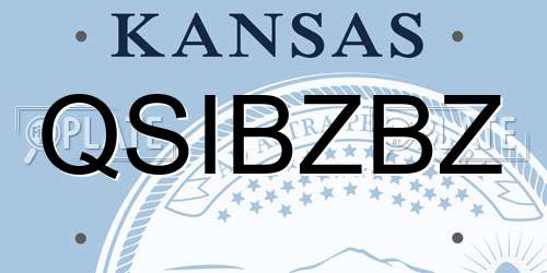 QSIBZBZ Kansas License Plate