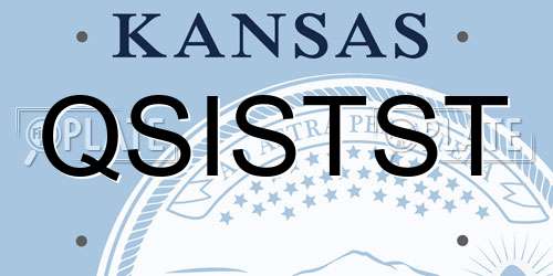 QSISTST Kansas License Plate