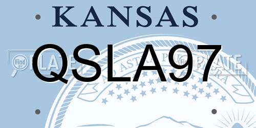 QSLA97 Kansas License Plate