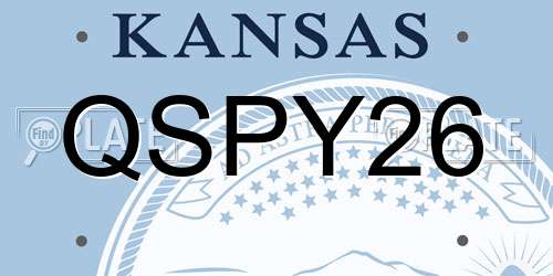 QSPY26 Kansas License Plate