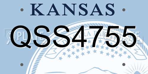 QSS4755 Kansas License Plate