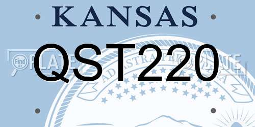 QST220 Kansas License Plate