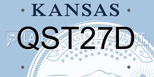 QST27D Kansas License Plate