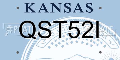 QST52I Kansas License Plate