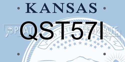 QST57I Kansas License Plate