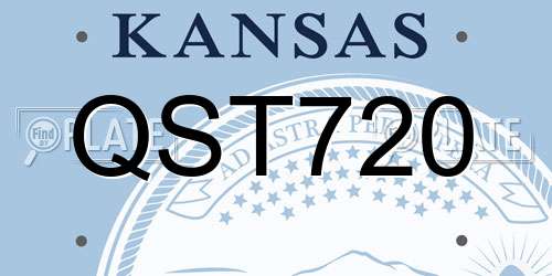 QST720 Kansas License Plate