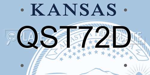QST72D Kansas License Plate