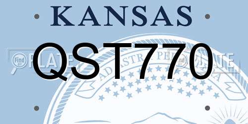 QST770 Kansas License Plate