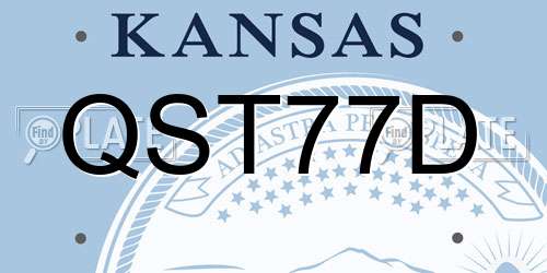 QST77D Kansas License Plate