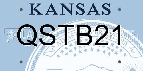 QSTB21 Kansas License Plate