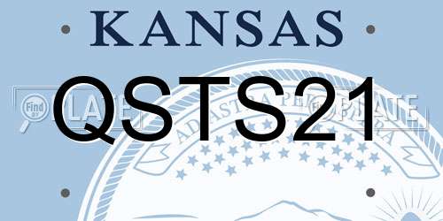 QSTS21 Kansas License Plate