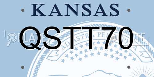 QSTT70 Kansas License Plate